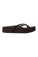 Suede Cross Strap Flatform - Coffee — packshot