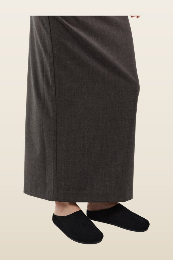 Suede Mule — model back