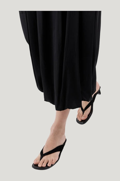 PRE-ORDER: Suede Opanka Heel — model side