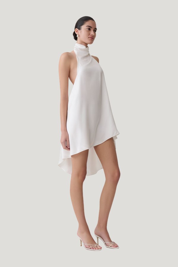 Sydney Asymmetrical Satin Halter Mini Dress — carry 3