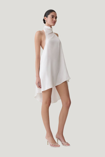 Sydney Asymmetrical Satin Halter Mini Dress — carry 3