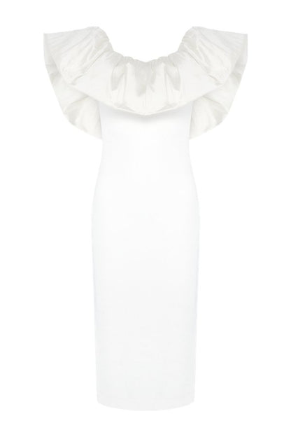 Taffeta Tarsila Ruffle Midi Dress — packshot