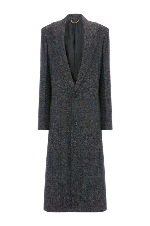 Tailored Coat In Grey Melange — packshot