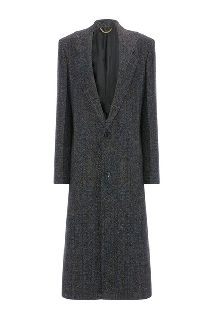 Tailored Coat In Grey Melange — packshot