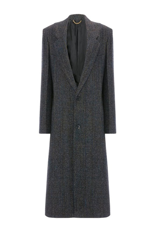 Tailored Coat In Grey Melange — packshot
