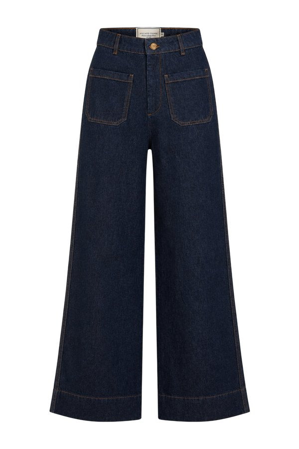 Tailored Flared Jean (Super Dark Denim) — packshot