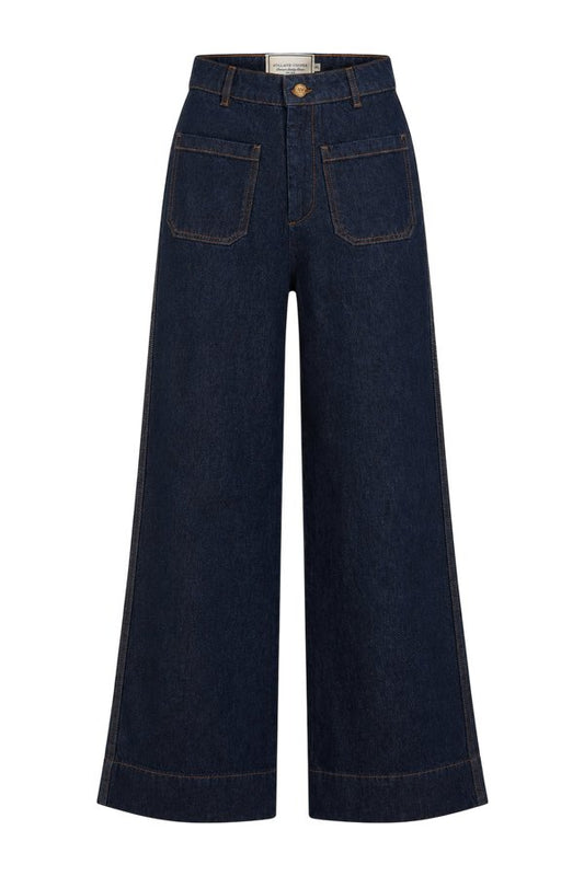 Tailored Flared Jean (Super Dark Denim) — packshot
