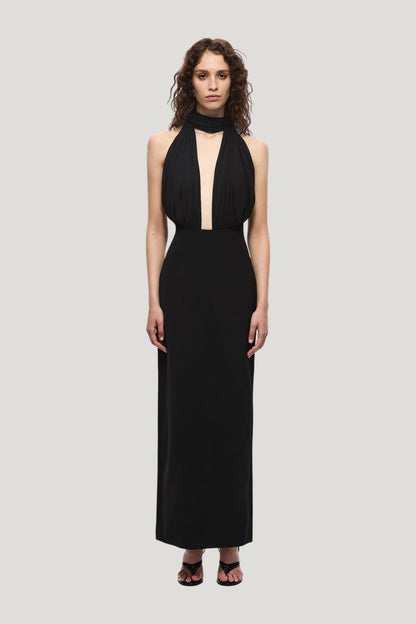 The Capezza Silk Dress — model front