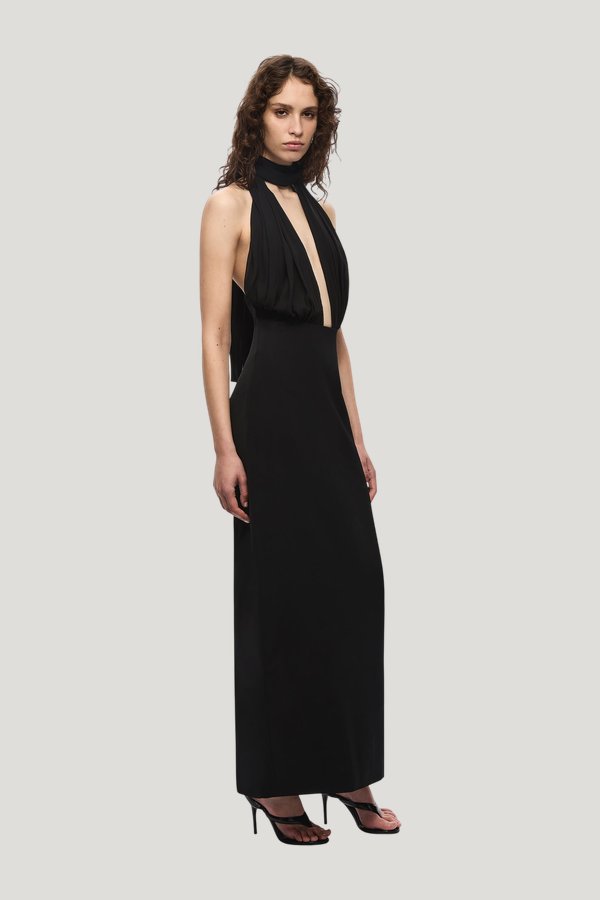 The Capezza Silk Dress — model side