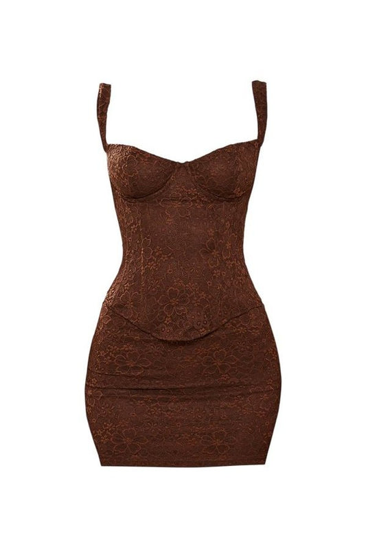 The Cinched Lace Mini Skirt — packshot