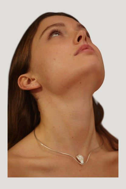 The Day We Met Necklace - Vermeil — model front