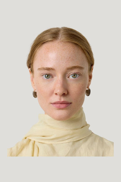The Erin Earrings — model side