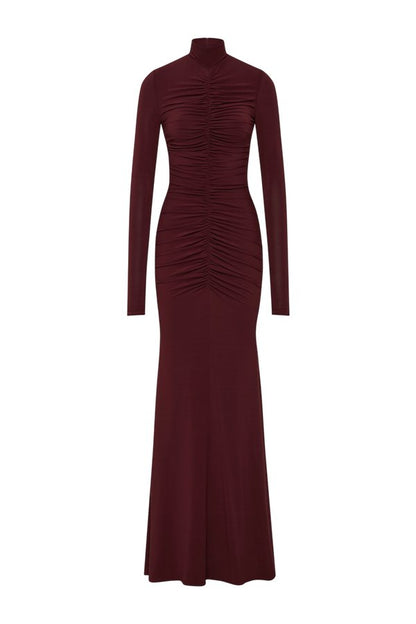 The Gathered Long Sleeve Maxi Dress — packshot