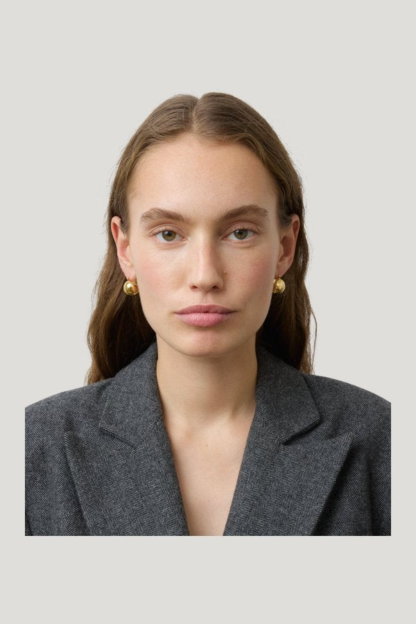 The Ingrid Earrings — model side