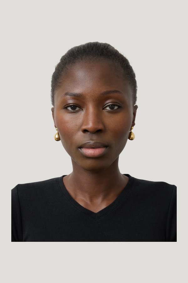 The Julie Earrings — model side