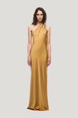 The Nicolette Satin Dress — model front