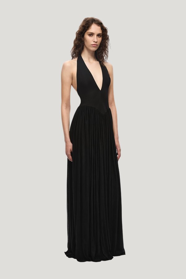 The Ophelia Jersey Dress — model side