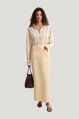 The Pocket Skirt Straw — model front