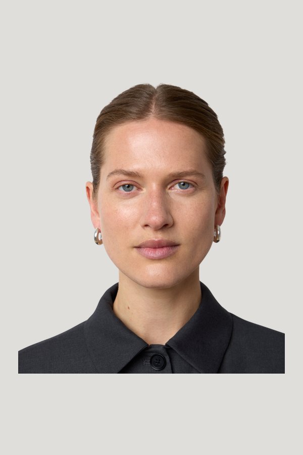 The Rose Earrings — model side