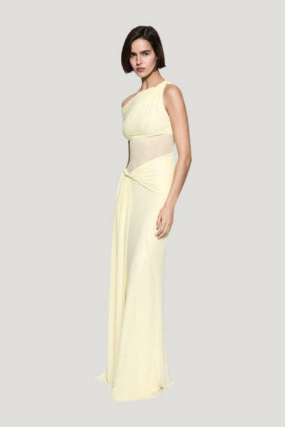 The Sisal Mesh Dress — model side