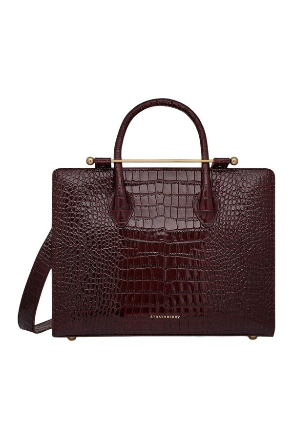 Midi Tote - Croc-Embossed Leather — packshot