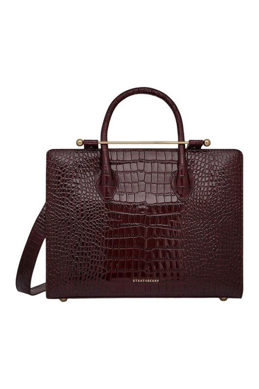 Midi Tote - Croc-Embossed Leather — packshot