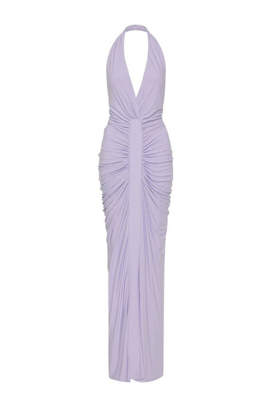 The Venus Gathered Cupro Dress — packshot