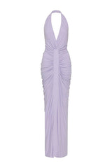 The Venus Gathered Cupro Dress — packshot