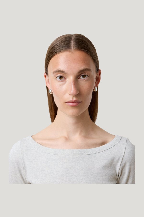 The Violet Earrings — model front