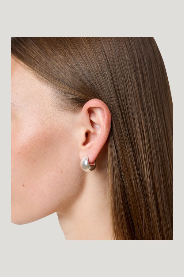 The Violet Earrings — model side