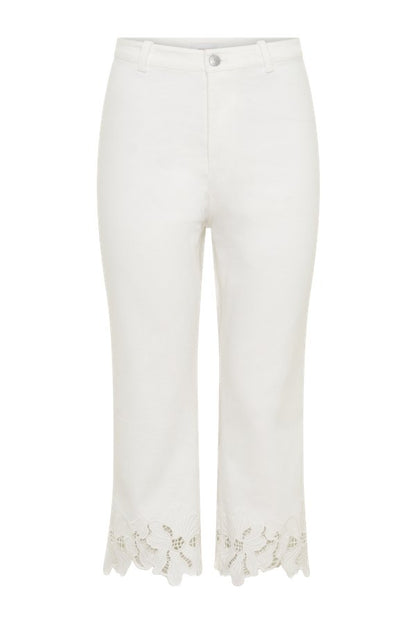 Tillie Flower Embroidery Denim Capris — packshot