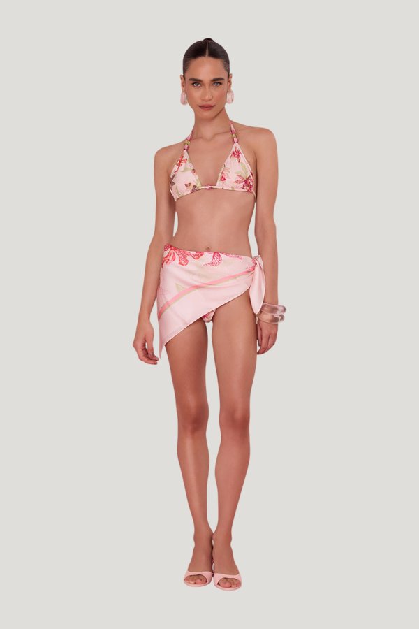 Orchid Bloom Bikini Top — model front