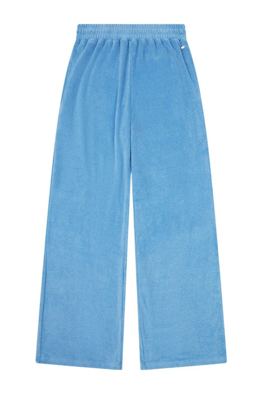 Towelling High Waist Trousers - Aqua — packshot