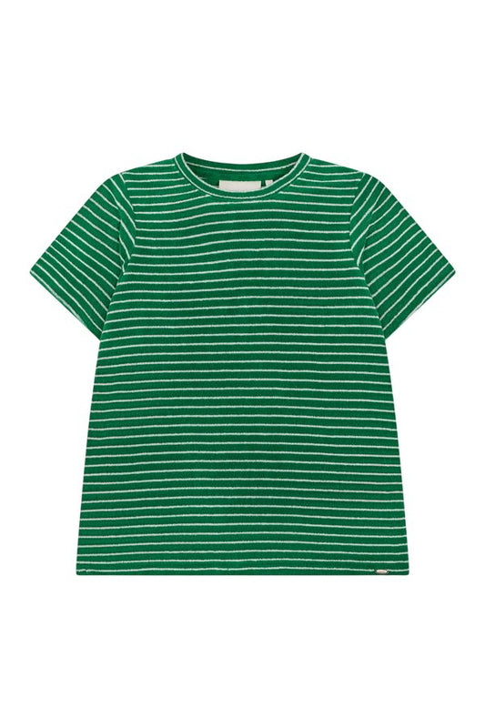 Towelling Stripe Short Sleeve T Shirt - Jelly Bean — packshot