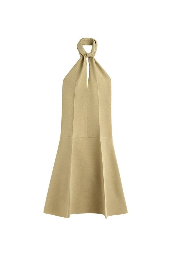 Twist halter dress cumin — packshot