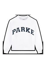 OG Varsity Mockneck - White + Denim — packshot