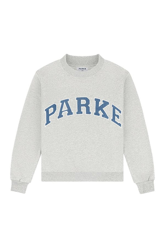 Vintage Denim Varsity Mockneck - Classic Grey + Vintage Denim — packshot