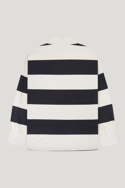 'Clemence' Varsity Striped Rugby Top — model front