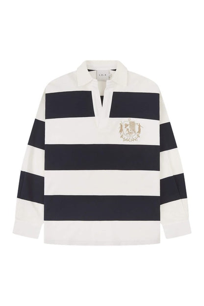 'Clemence' Varsity Striped Rugby Top — packshot