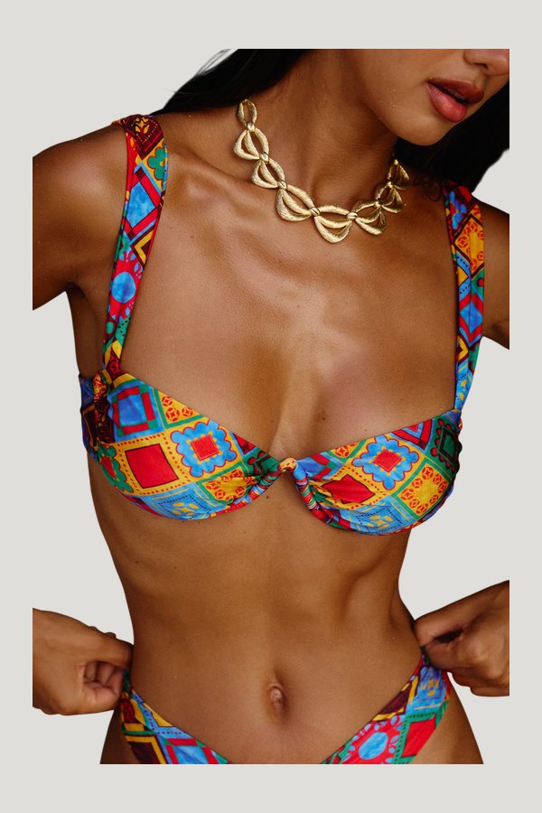 Ventura Bikini Top in Azania — model side