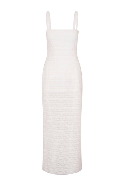 Verna Lace Stripe Midi Dress — packshot