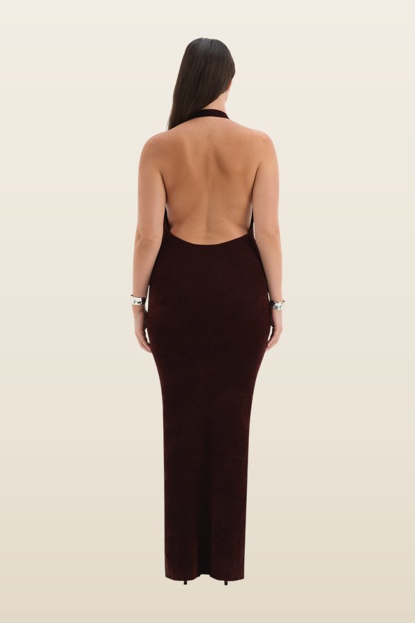 Violetta Drape Gown — model back
