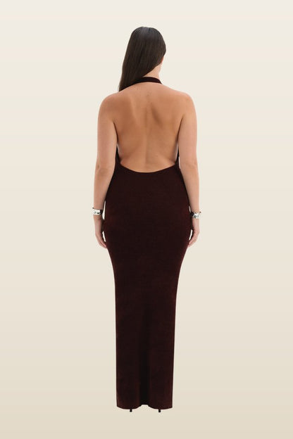 Violetta Drape Gown — model back