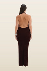 Violetta Drape Gown — model back