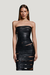 Viper dress midi — model side