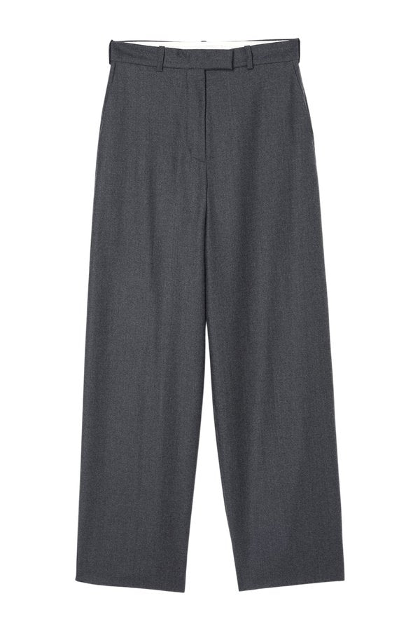 Wide leg trousers | dark grey melange — packshot