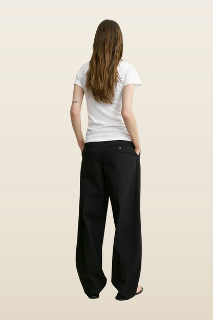 Wide-ribbed v-neck tee optic — carry 4