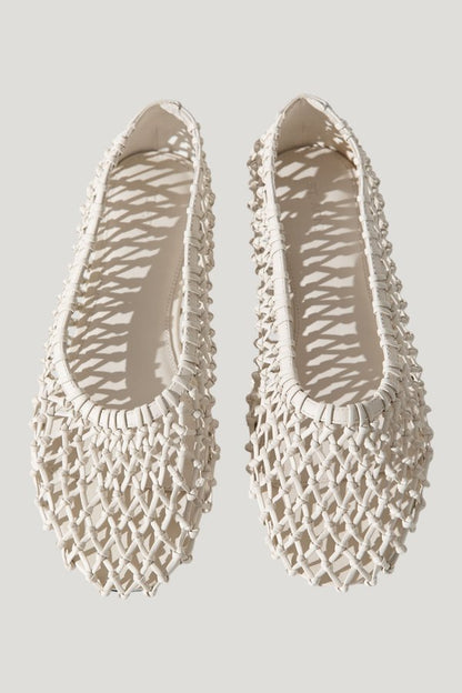 Woven Ballerina Flat — model front