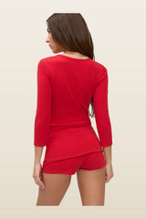 x JENNIE Venus Cotton Top - Roses — model back