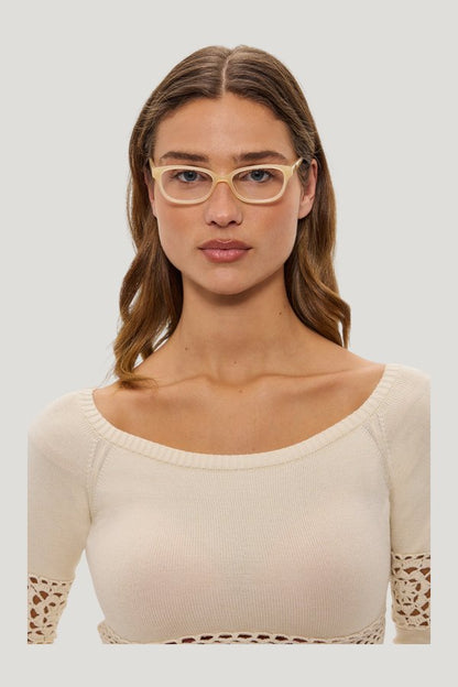 x LEXXOLA Mimi Optical Glasses - Honey — model front